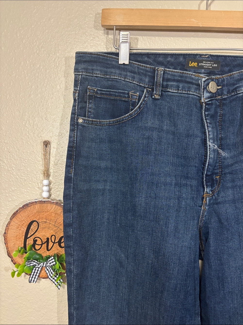 Lee Instant Slim High Rise Ellis Straight Leg Jeans Size 14 NEW - Picture 2 of 5